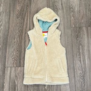 NWOT Mini Boden Faux Fur Vest